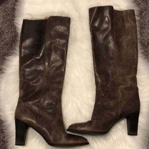 Jcrew Brown Leather Riding Boots